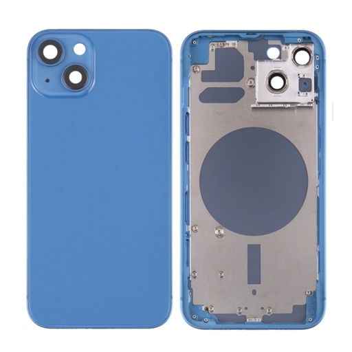 Moldura iPhone 13 integrada vidro azul