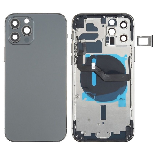 Moldura iPhone 13 Pro + capa traseira + carregamento sem fio preto